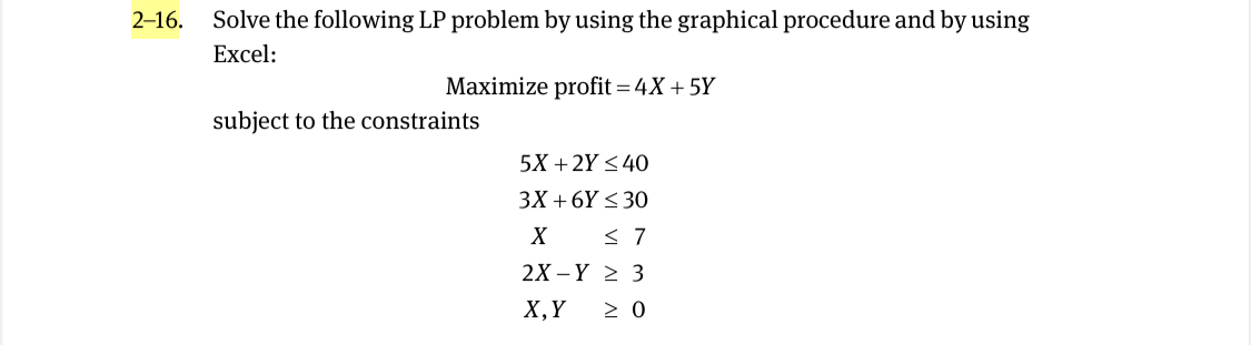 How to solve 2-16.(MAKE SURE IT IS IN EXCEL AND WITH