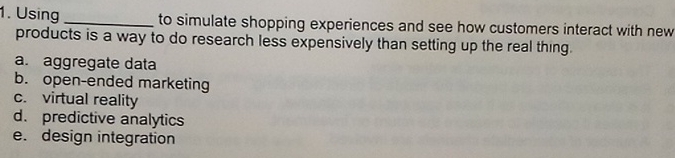  Using .q, to simulate shopping experiences and see how customers interact