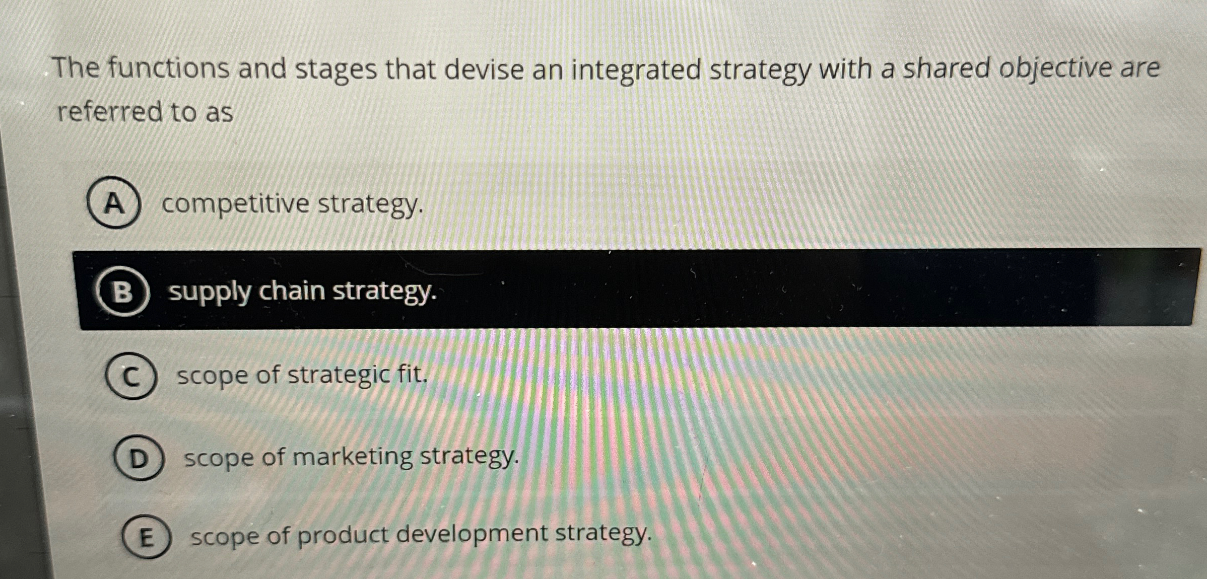  The functions and stages that devise an integrated strategy with a