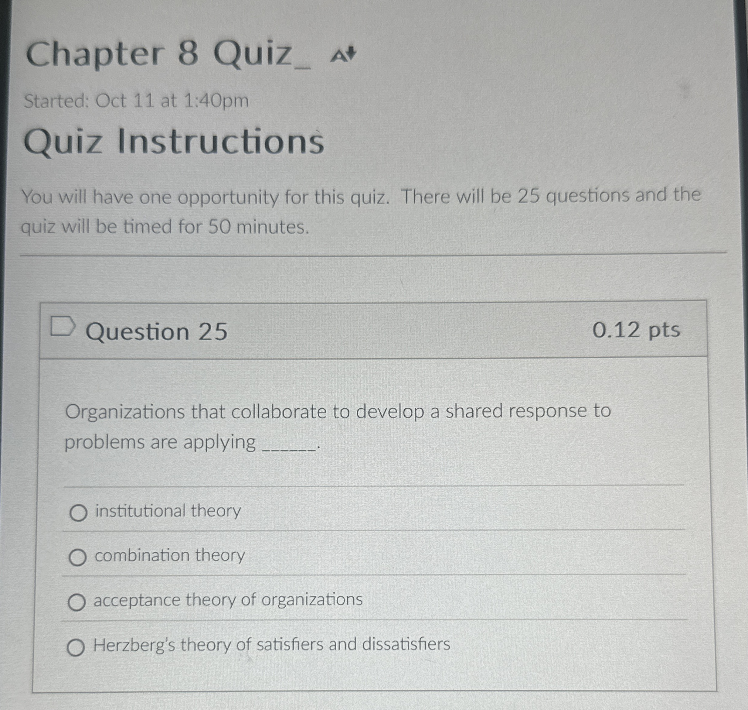  Question 25 rganizations that collaborate to develop a shared response to