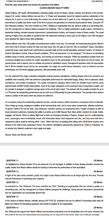  Read the case study below and answer the questions that follow