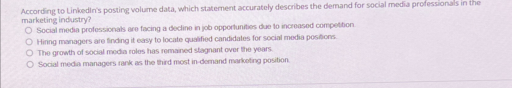  According to Linkedln's posting volume data, which statement accurately describes the