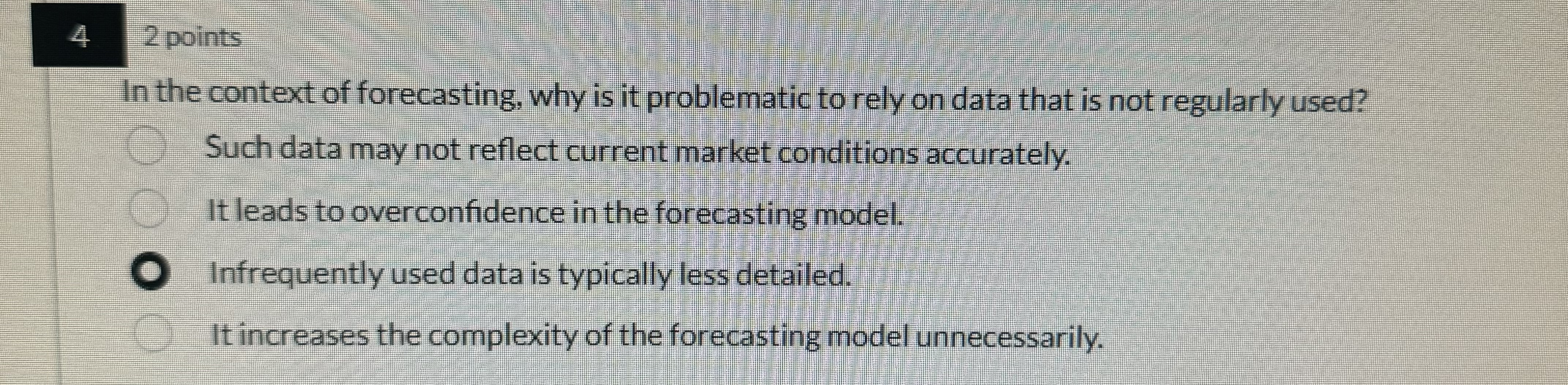  In the context of forecasting, why is it problematic to rely