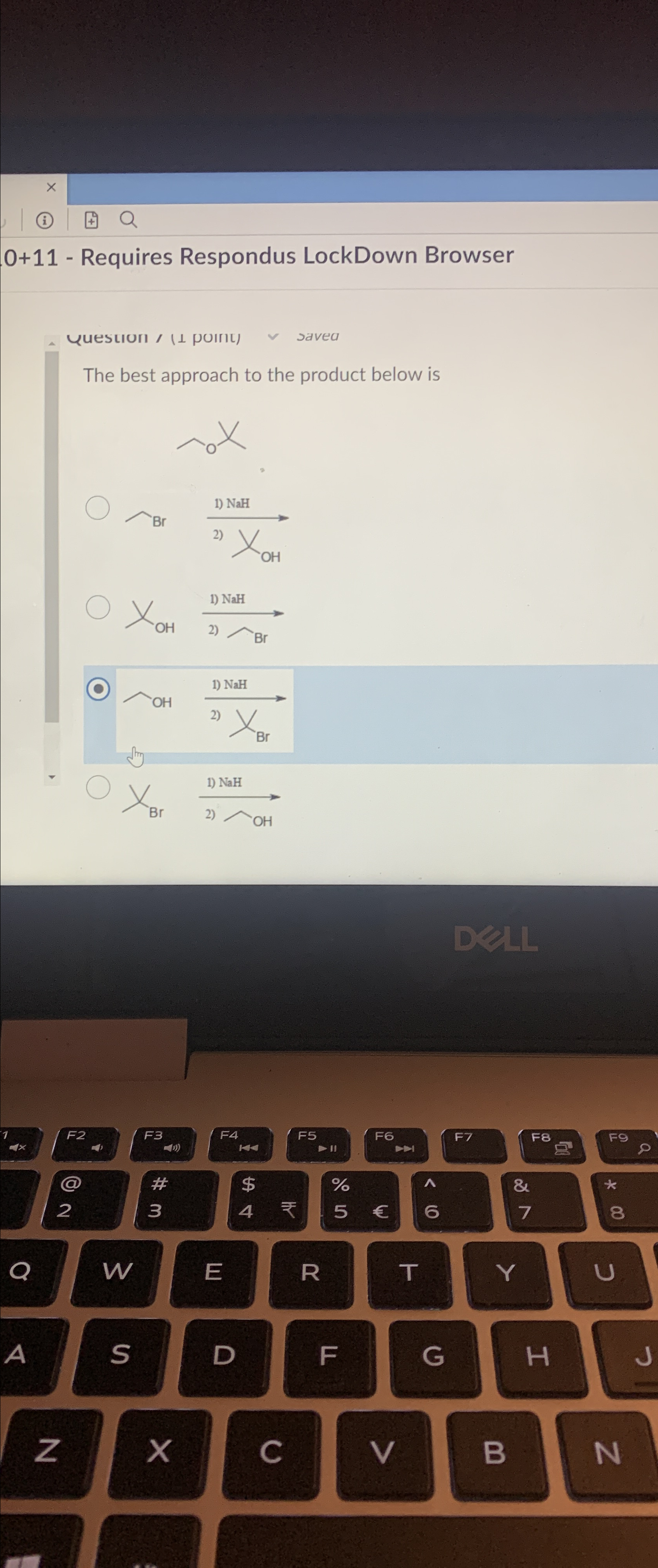  0+11- Requires Respondus LockDown Browser Yuestion /(1 poirit)vv saved The best