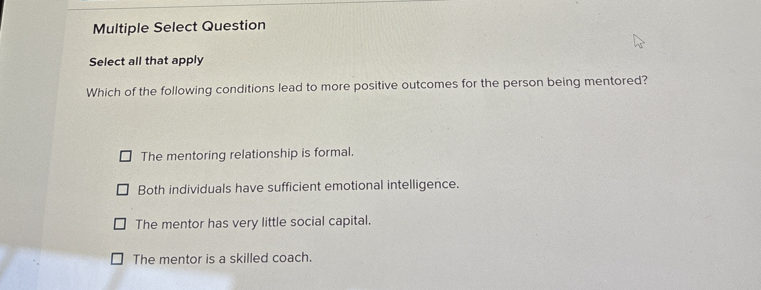  Multiple Select Question Select all that apply Which of the following