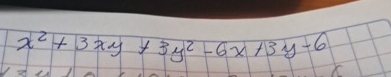  x2+3xy+3y2-6x+3y-6 