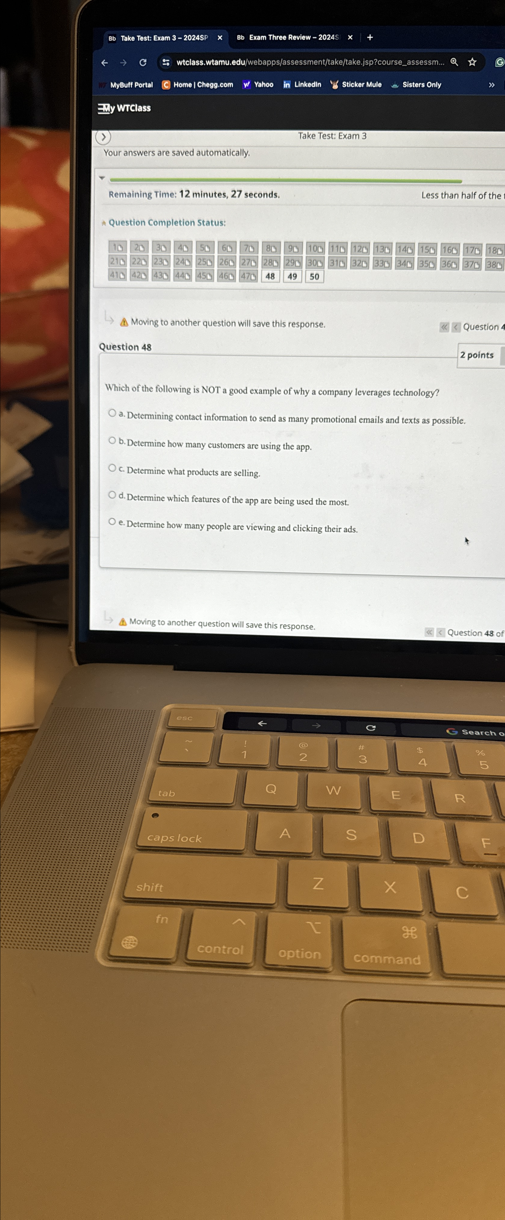  Take Test: Exam 3-2024 S Exam Three Review -2024S wtclass.wtamu.edu/webapps/assessment/take/take.jsp?course_assessm MyBuff