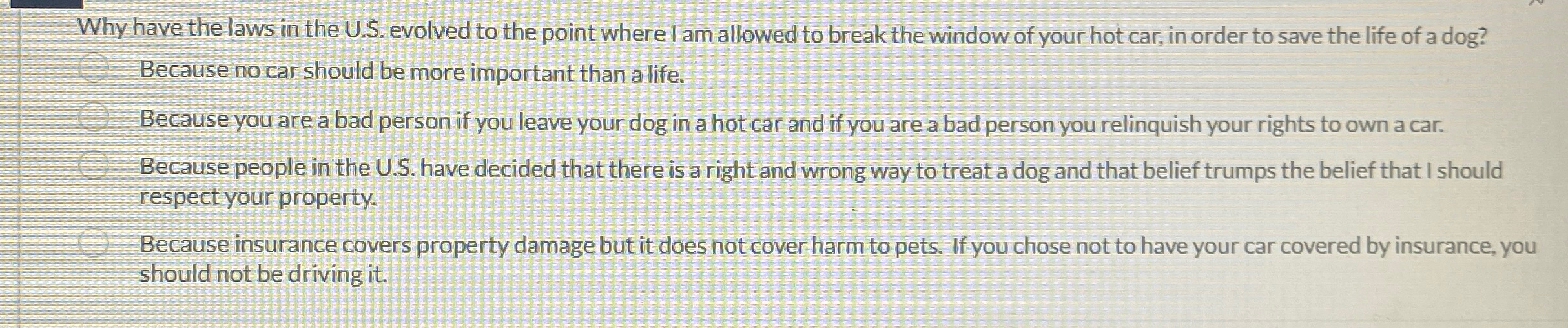  Why have the laws in the U.S. evolved to the point