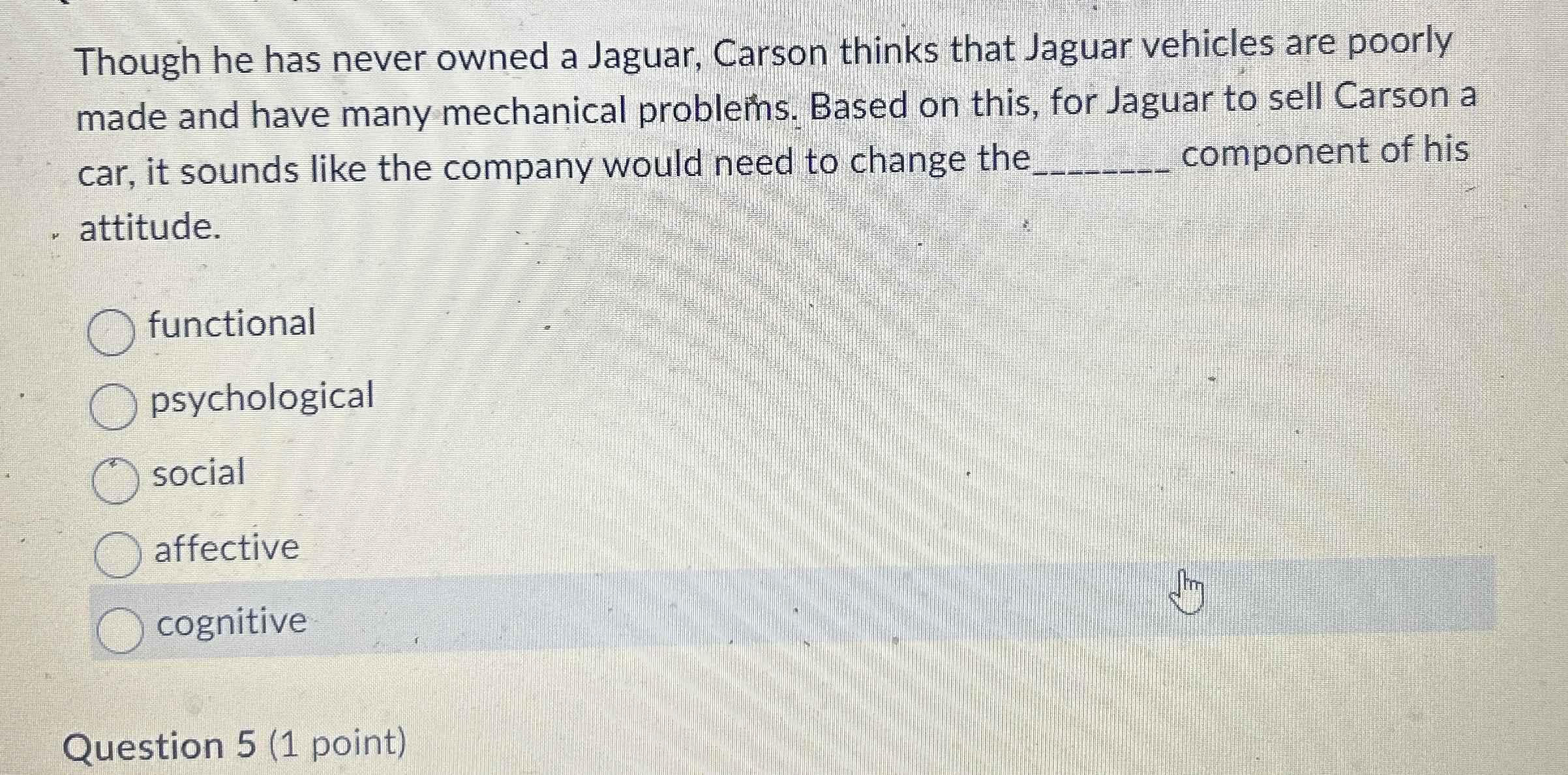  Though he has never owned a Jaguar, Carson thinks that Jaguar
