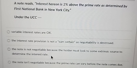  A note reads, "Interest hereon is 2% above the prime rate