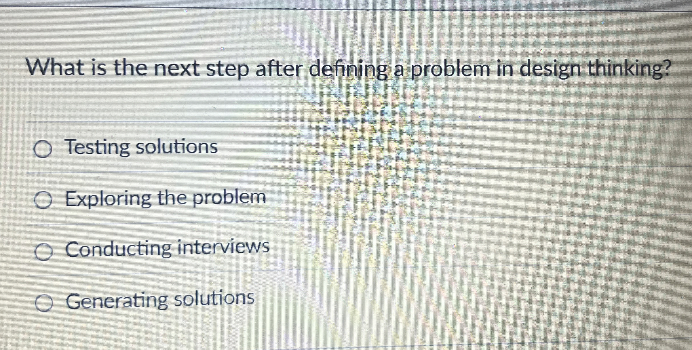  What is the next step after defining a problem in design