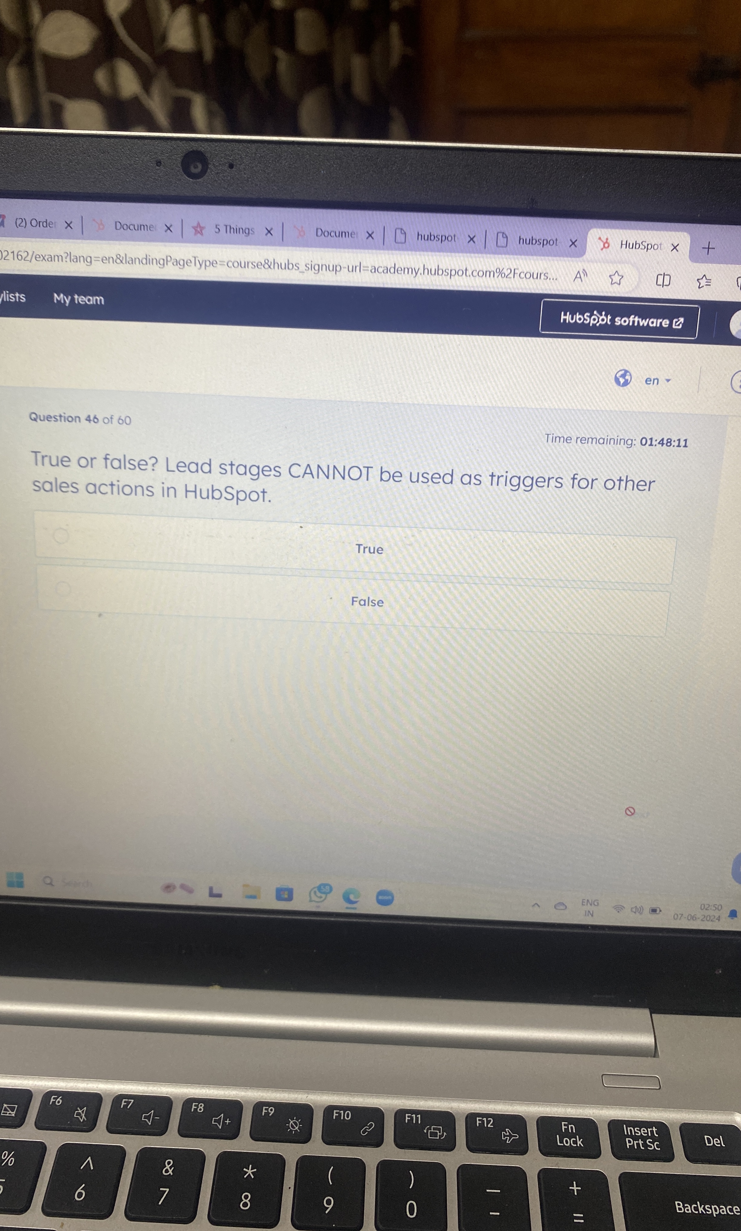  (2) Orde Docume 5 Things Docume hubspot x hubspot HubSpot 2162/exam?lang=en&landingPageType