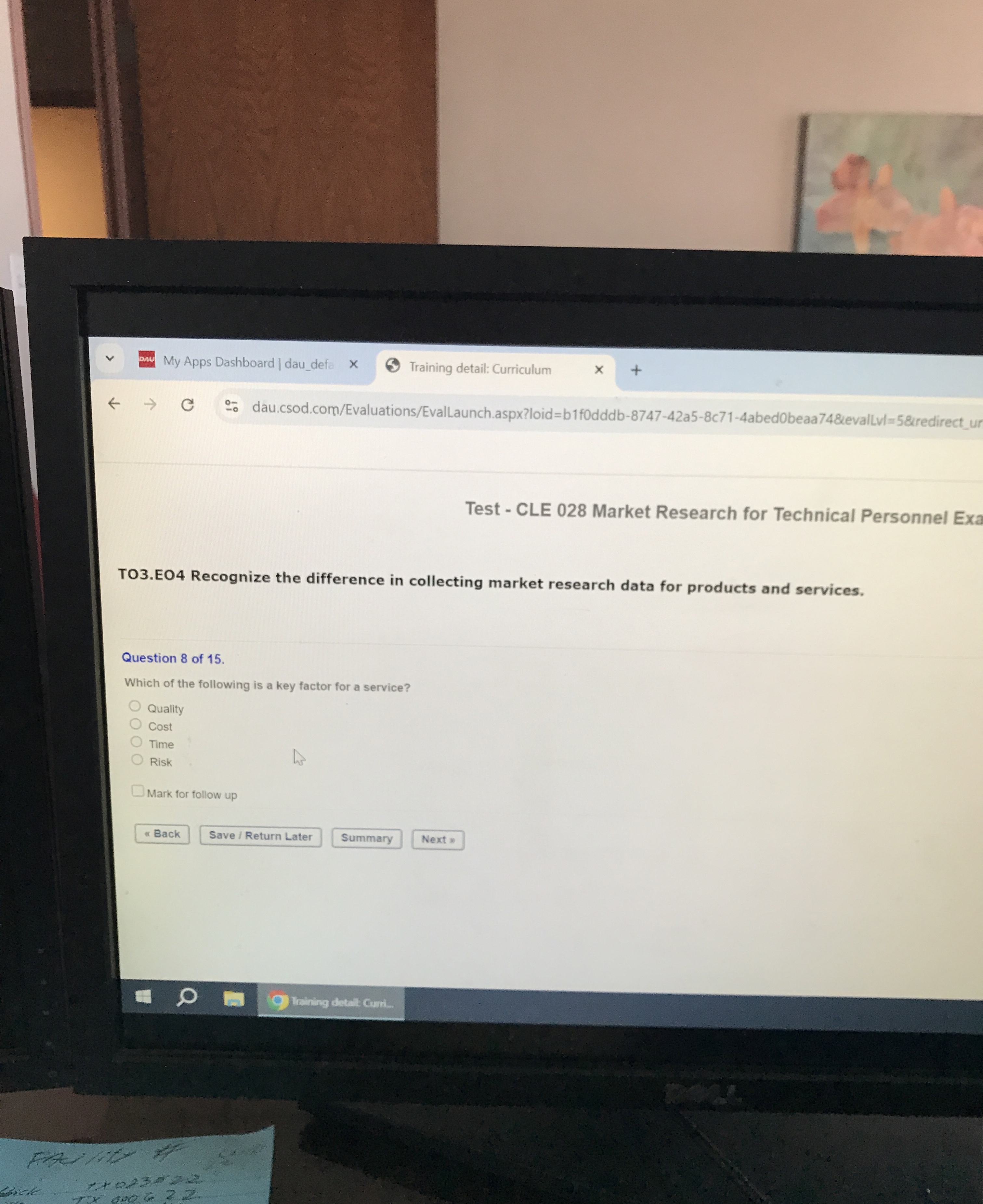  Test - CLE 028 Market Research for Technical Personnel Exa TO3.EO4