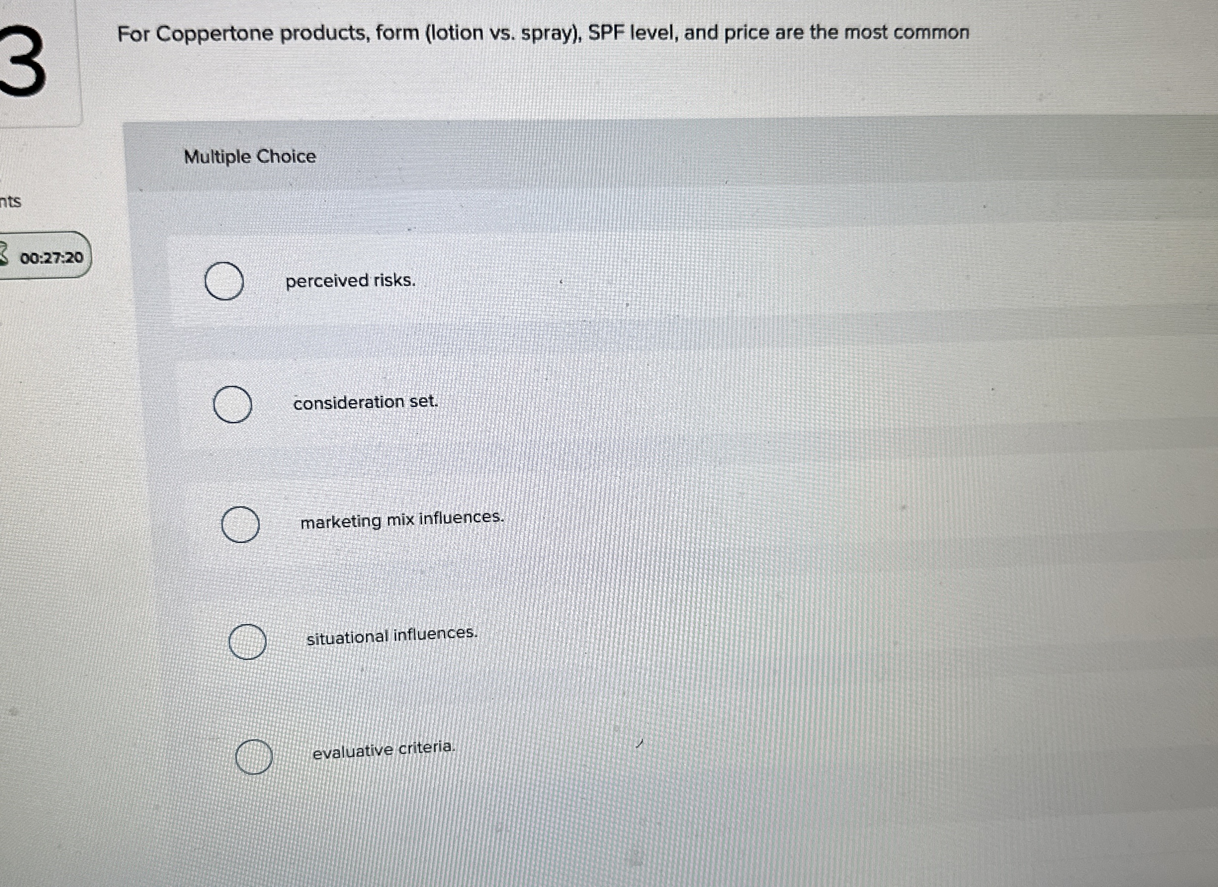  For Coppertone products, form (lotion vs. spray), SPF level, and price