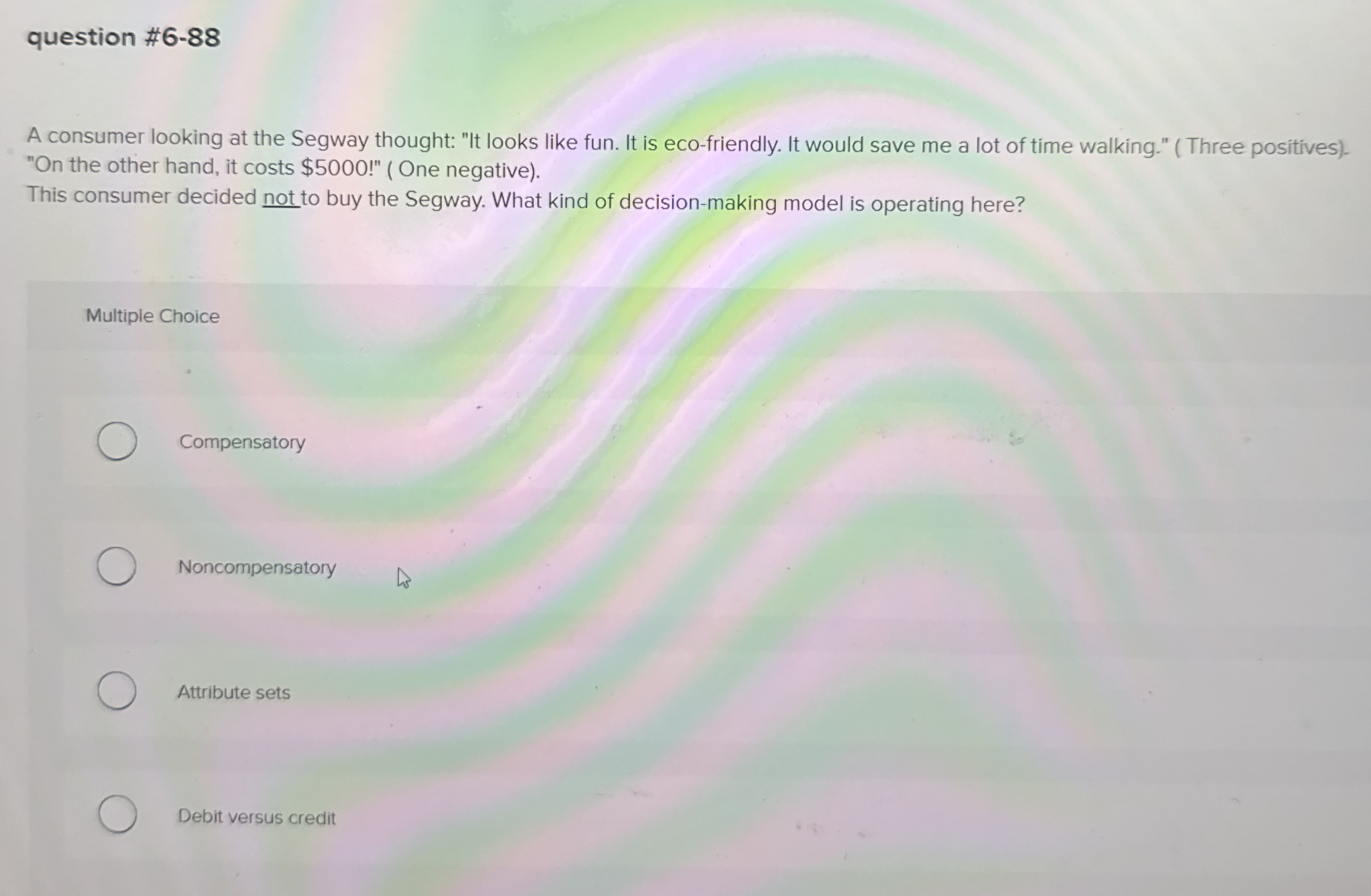  question #4-118 Ethics is important by itself, but is not an