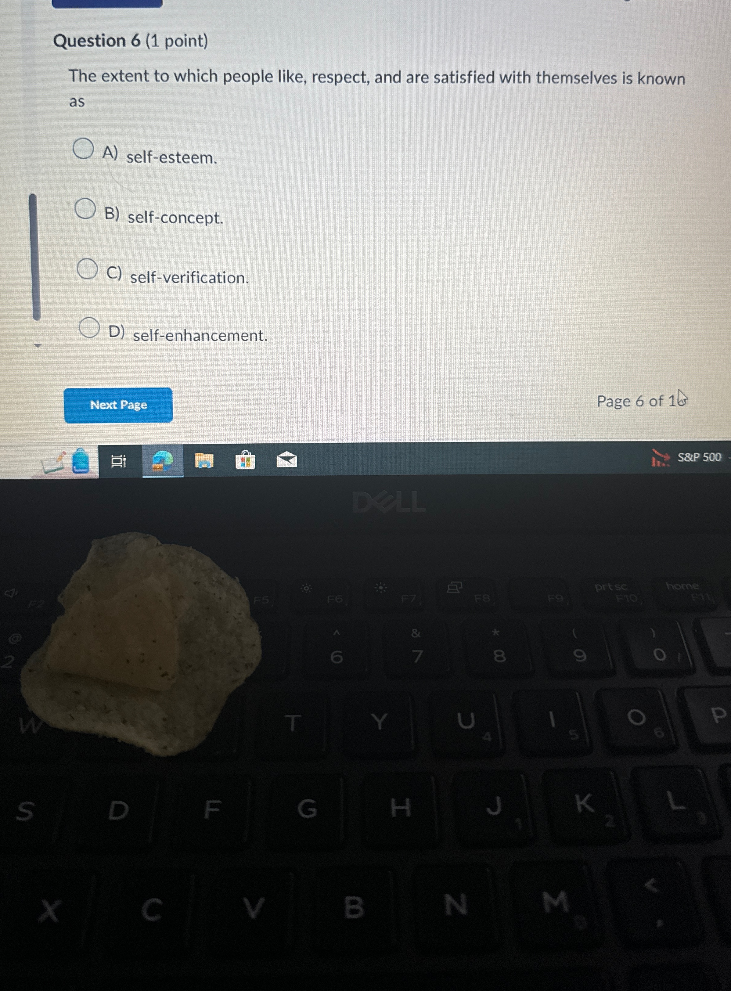  Question 6(1 point) The extent to which people like, respect, and