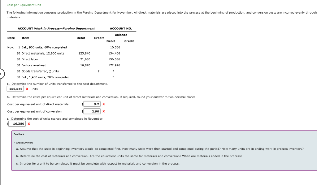 Need help answering this Cost per Equivalent Unit The following information concerns