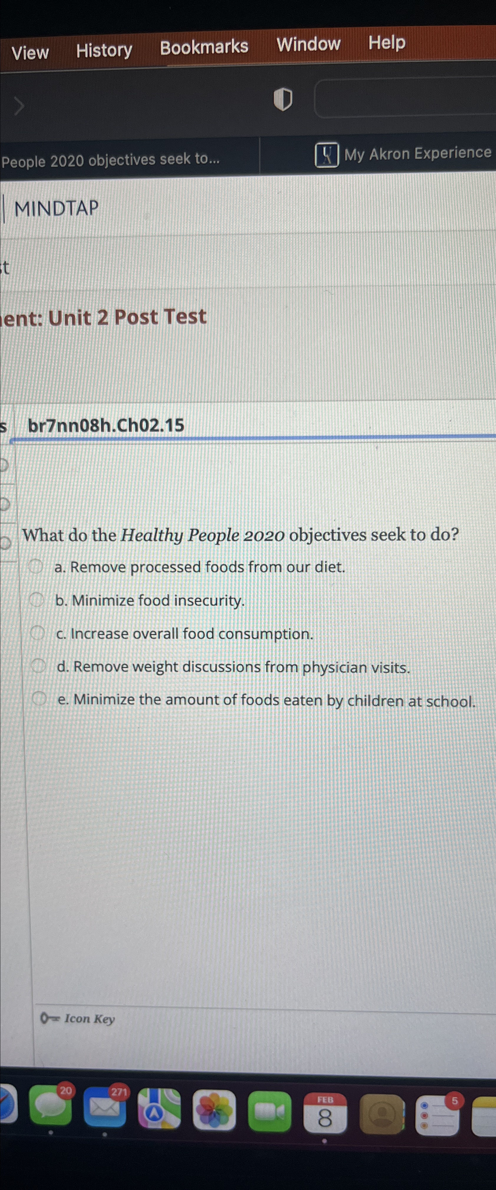  View History Bookmarks Window Help People 2020 objectives seek to... My