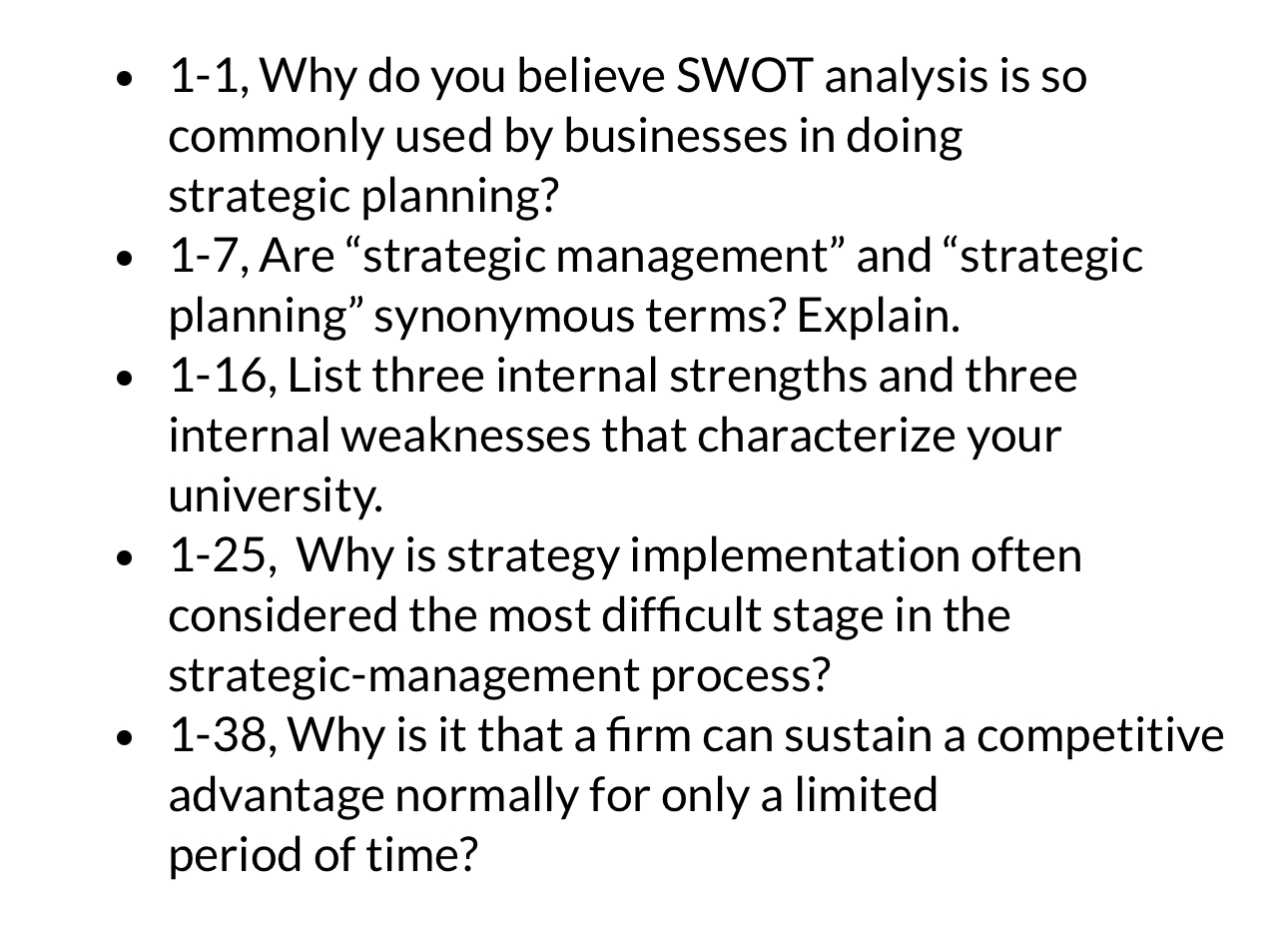  1-1, Why do you believe SWOT analysis is so commonly used