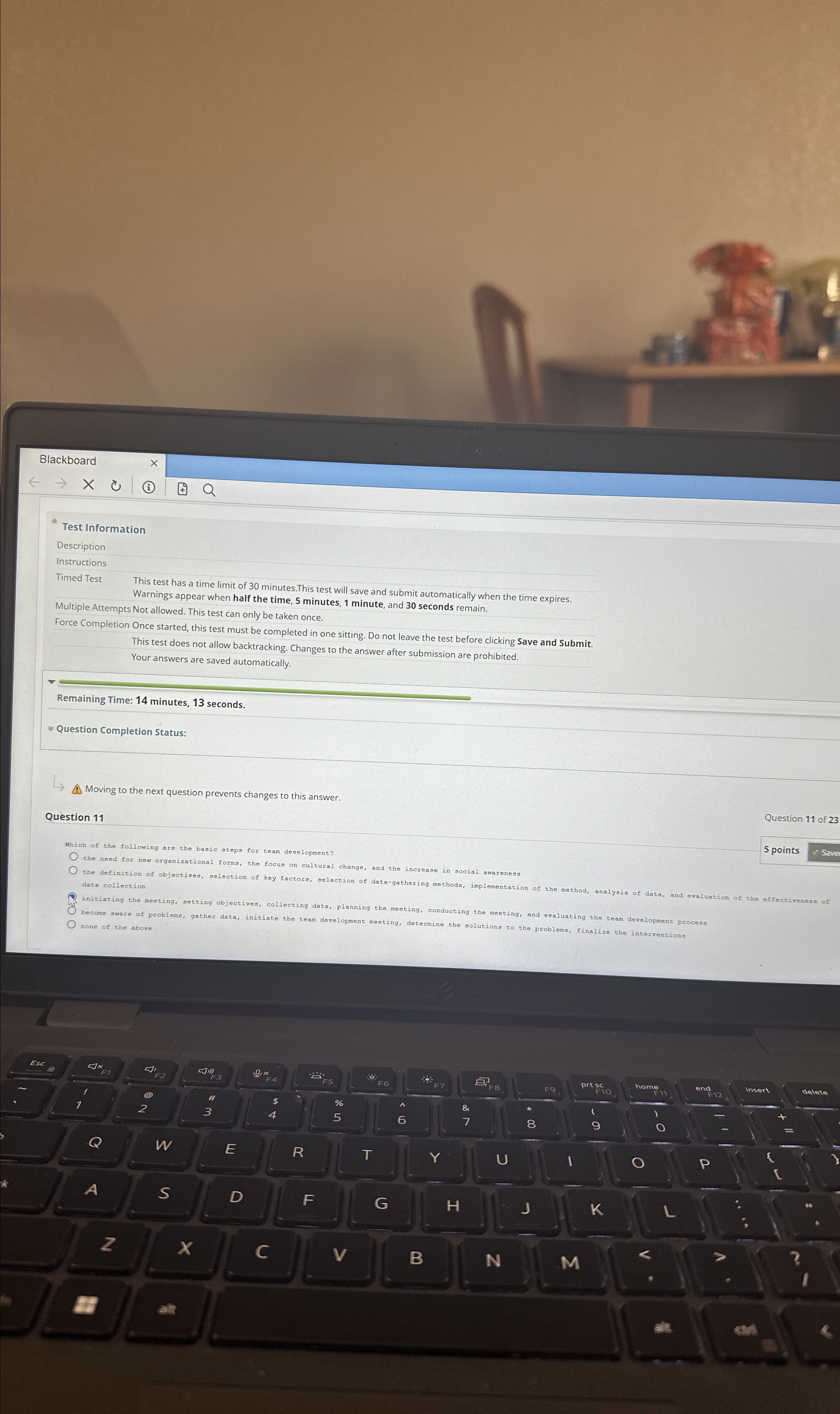  Test Information Description Instructions Timed Test This test has a time