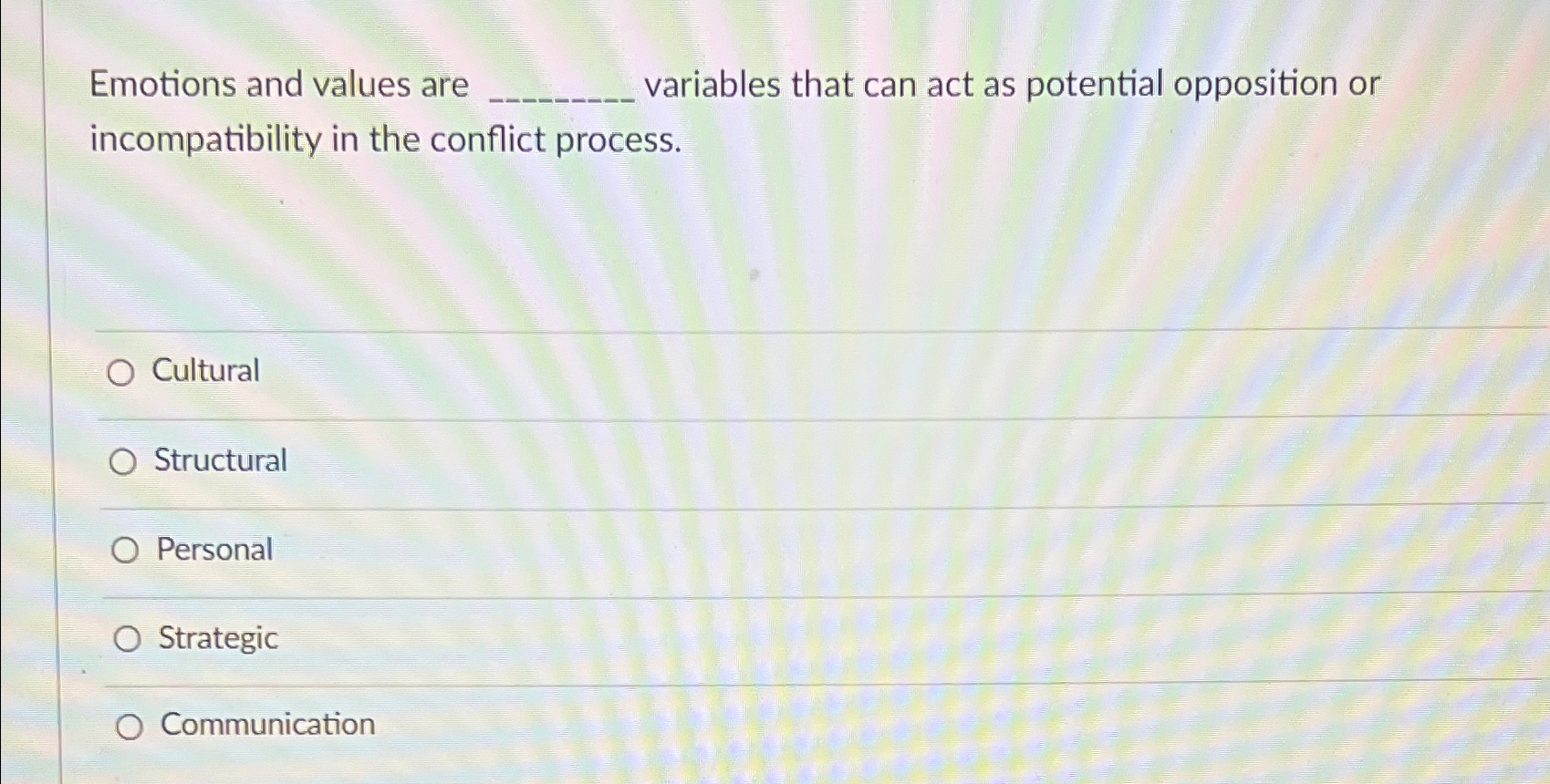  Emotions and values are variables that can act as potential opposition