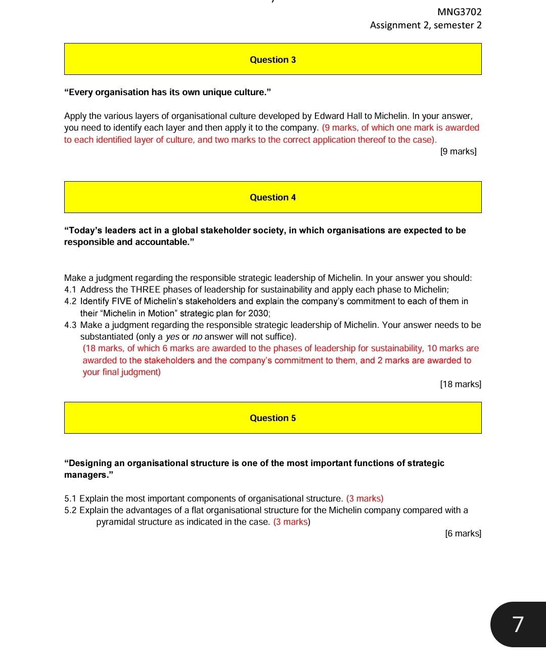  MNG3702 Assignment 2, semester 2 Question 3 "Every organisation has its