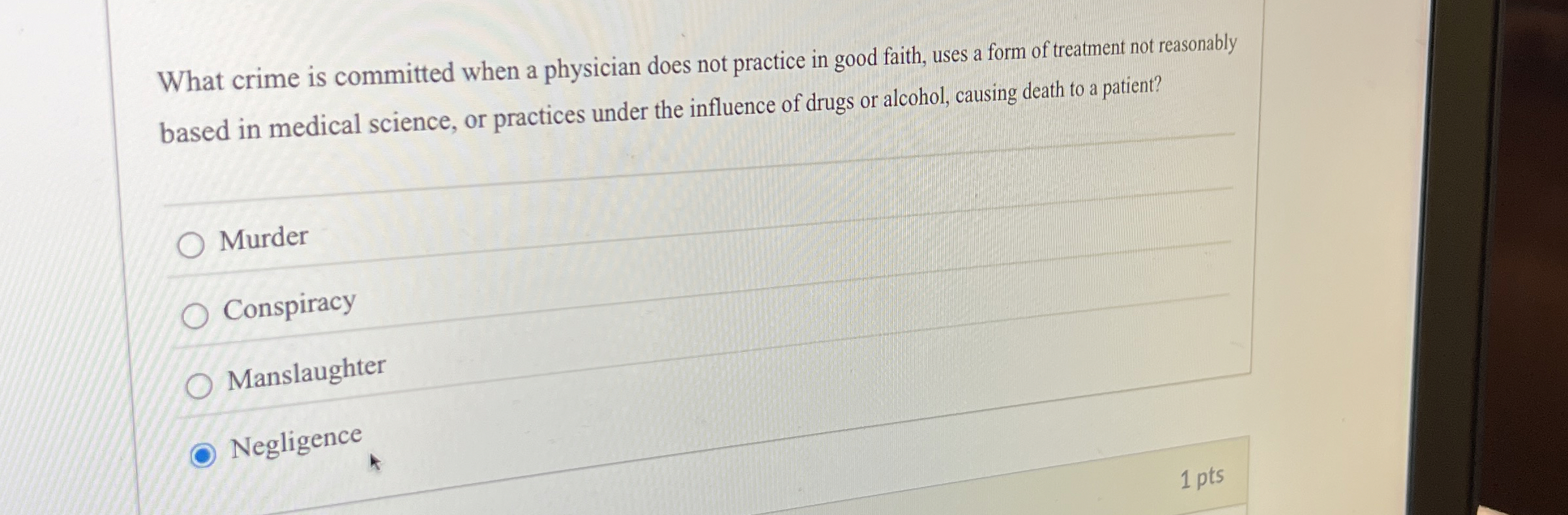  What crime is committed when a physician does not practice in