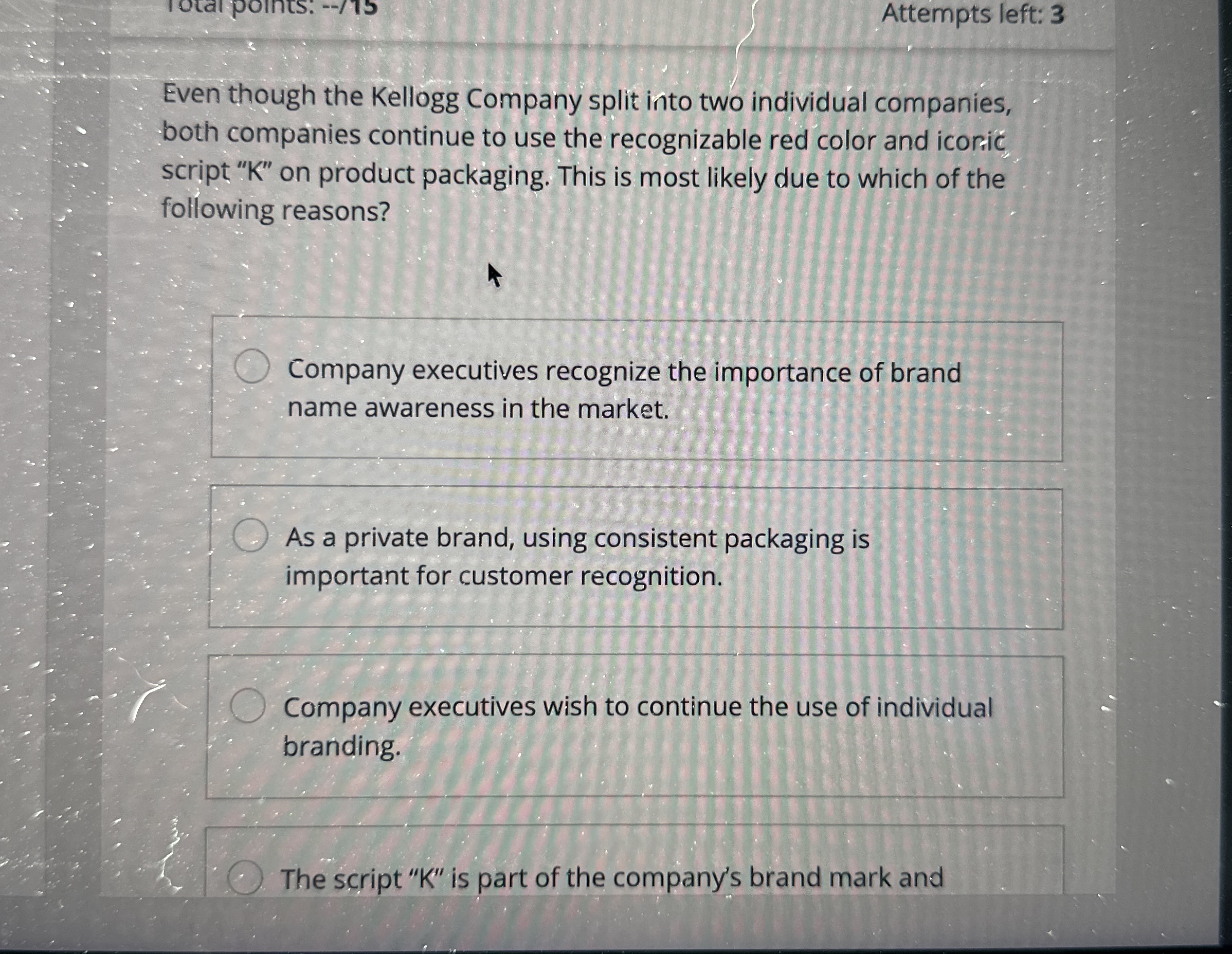  Even though the Kellogg Company split into two individual companies, both