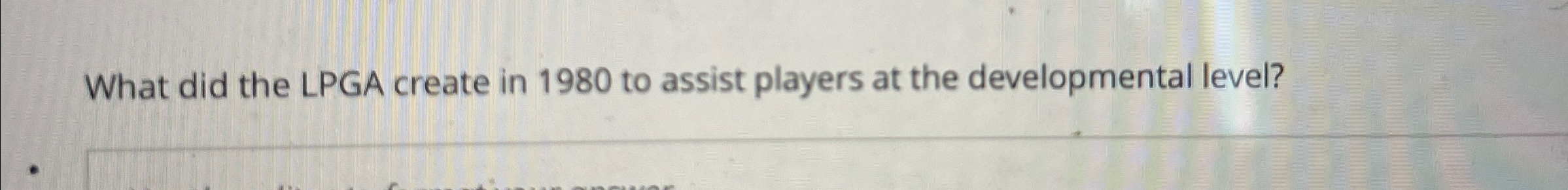  What did the LPGA create in 1980 to assist players at