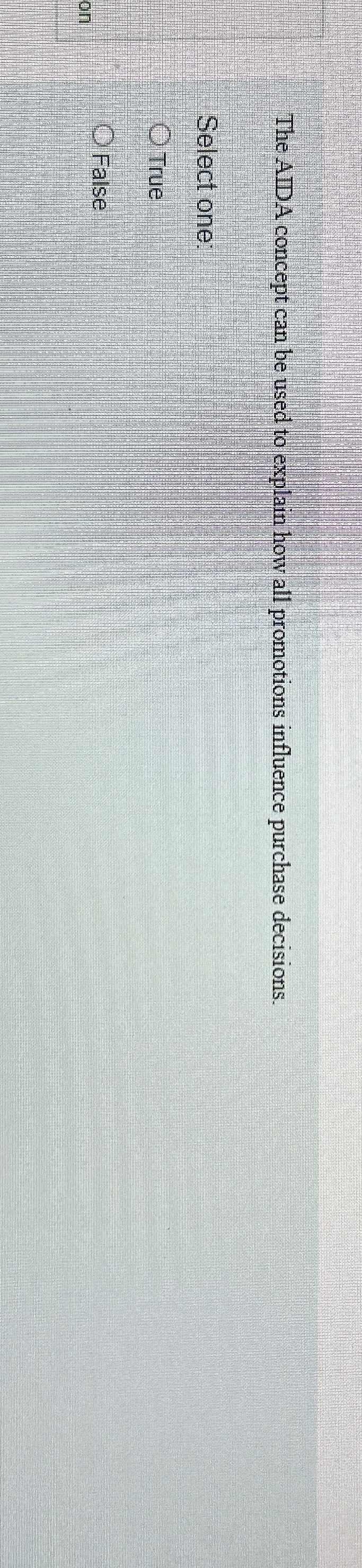  The AIDA concept can be used to explain how all promotions