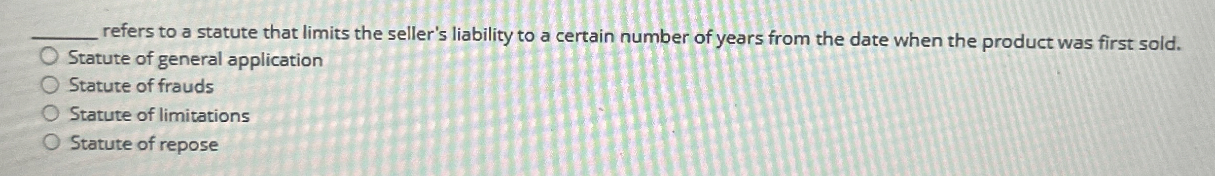  refers to a statute that limits the seller's liability to a