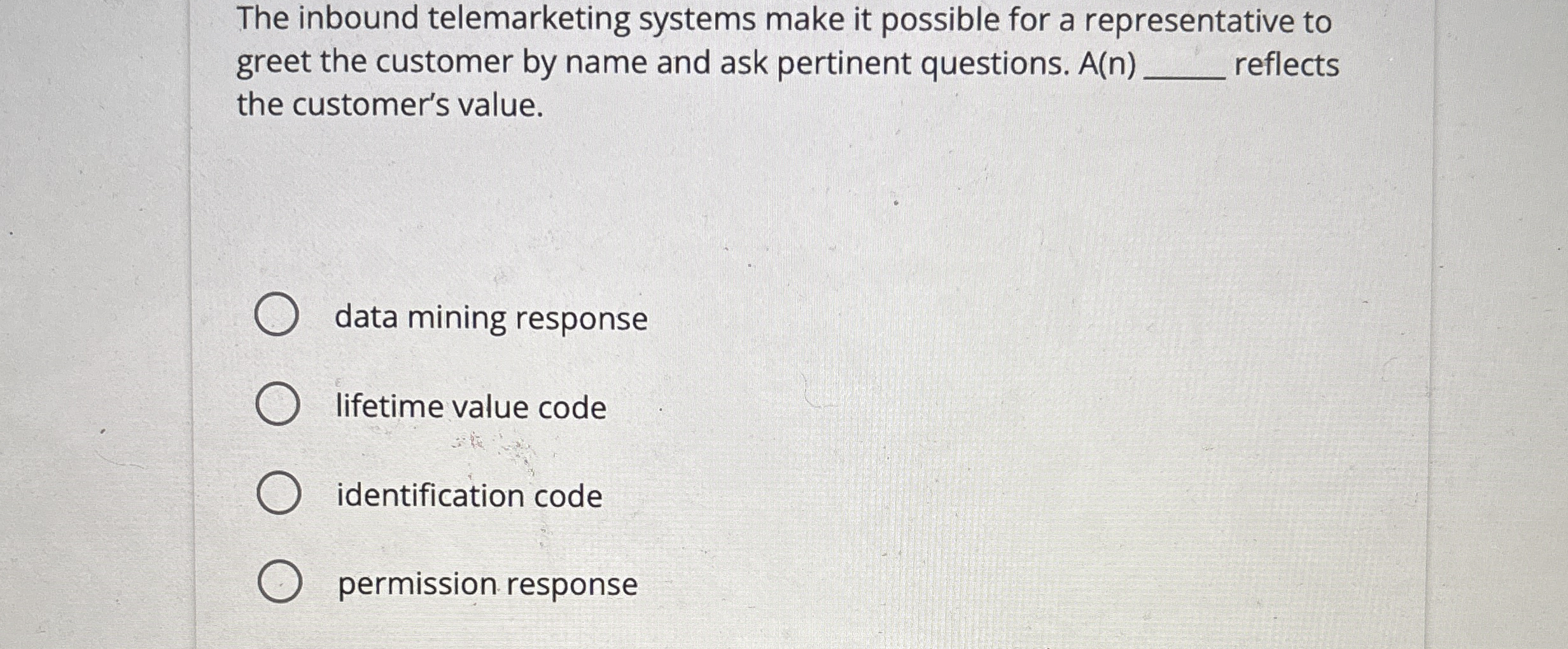  The inbound telemarketing systems make it possible for a representative to