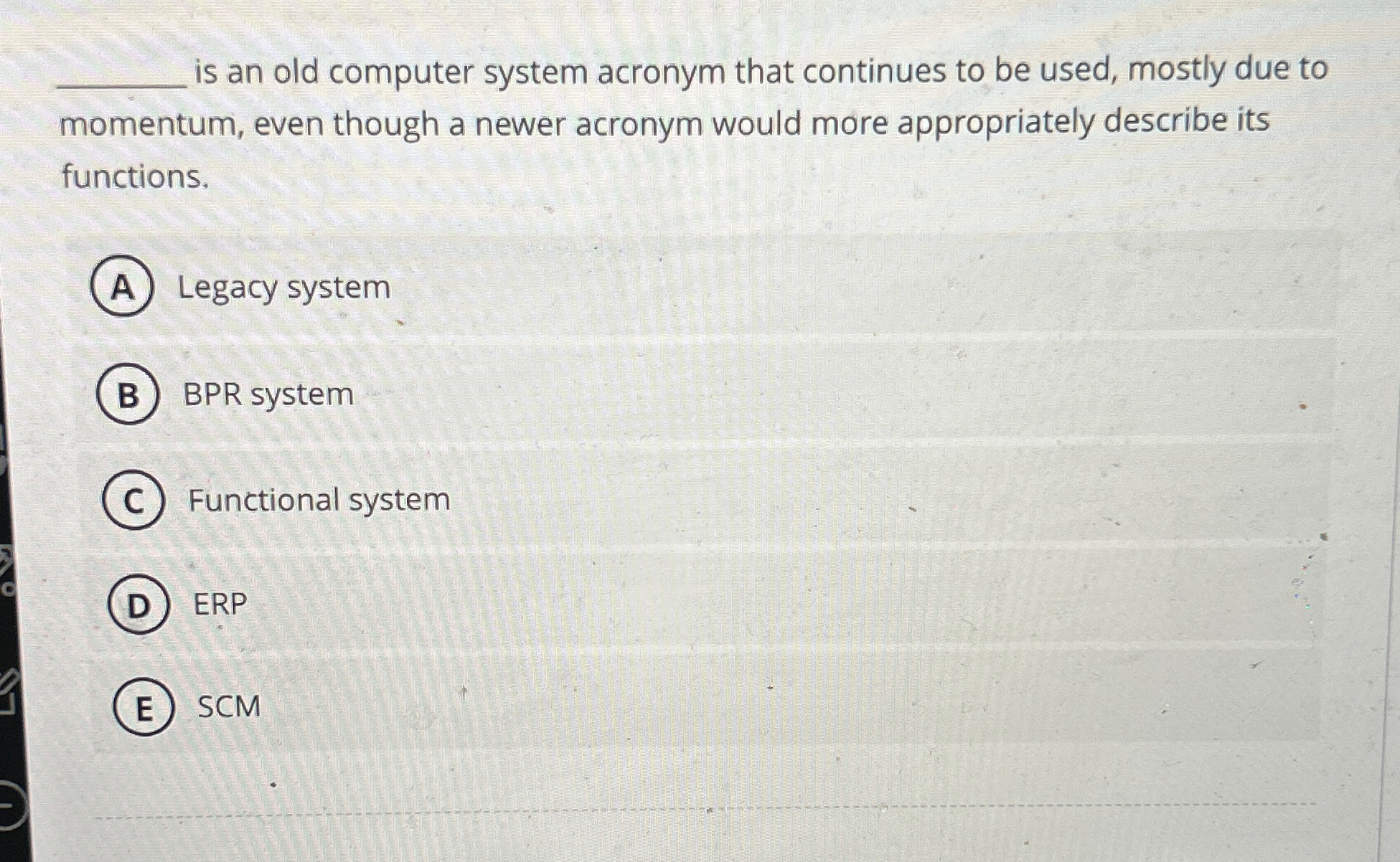  is an old computer system acronym that continues to be used,