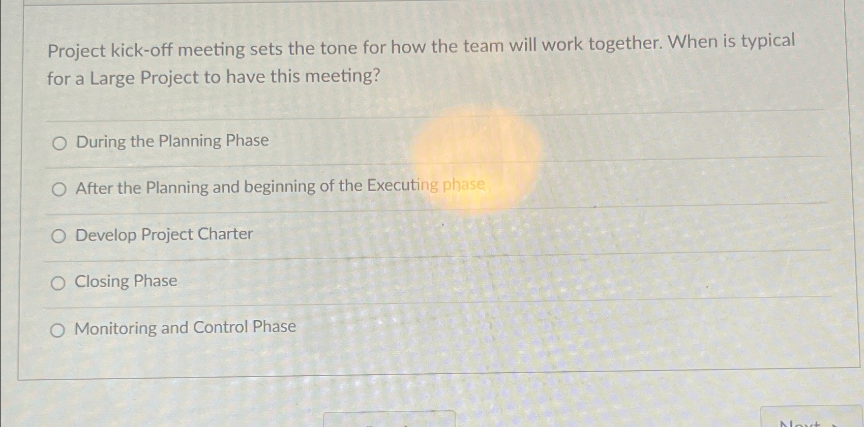  Project kick-off meeting sets the tone for how the team will