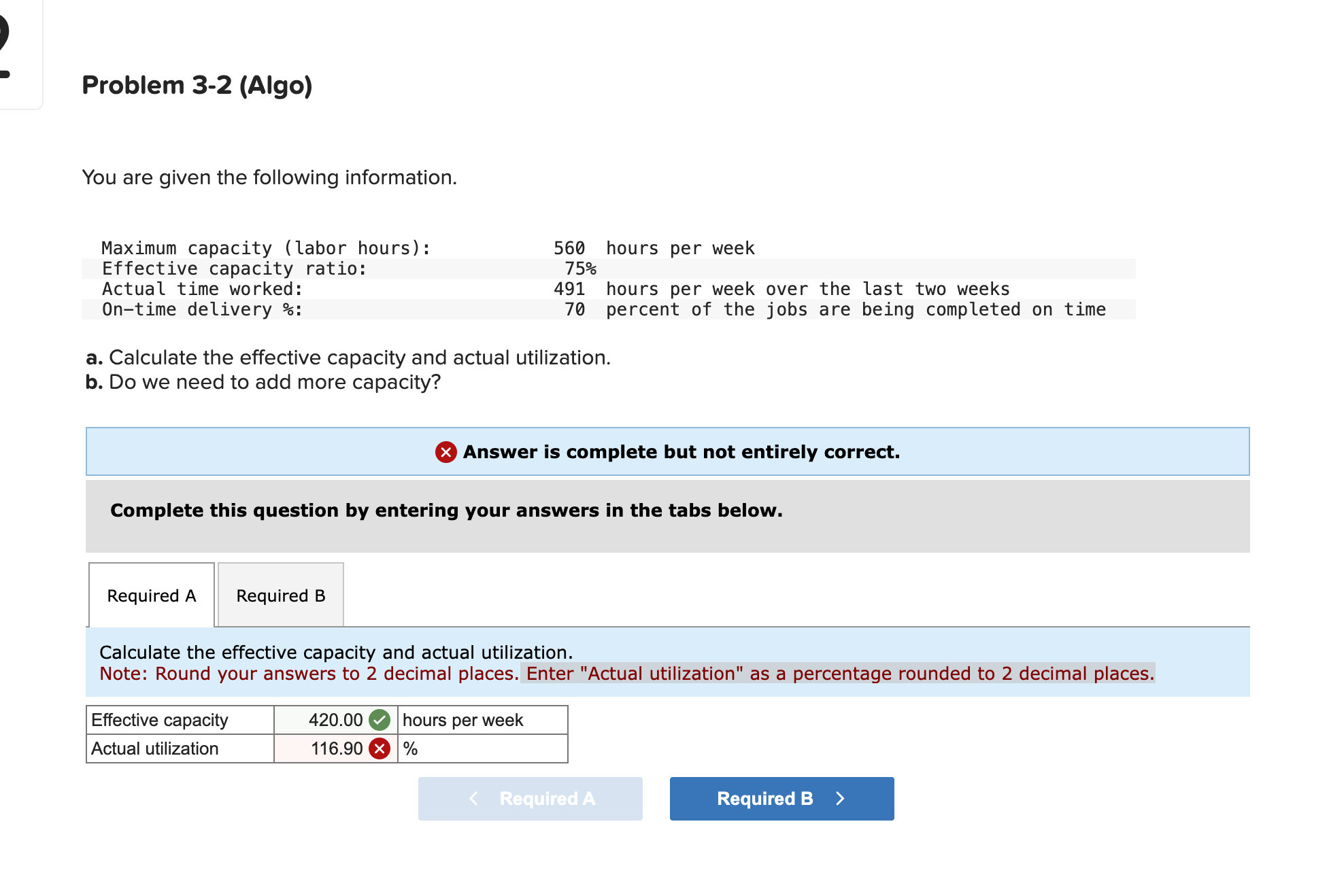  Problem 3-2(Algo) You are given the following information. a. Calculate the