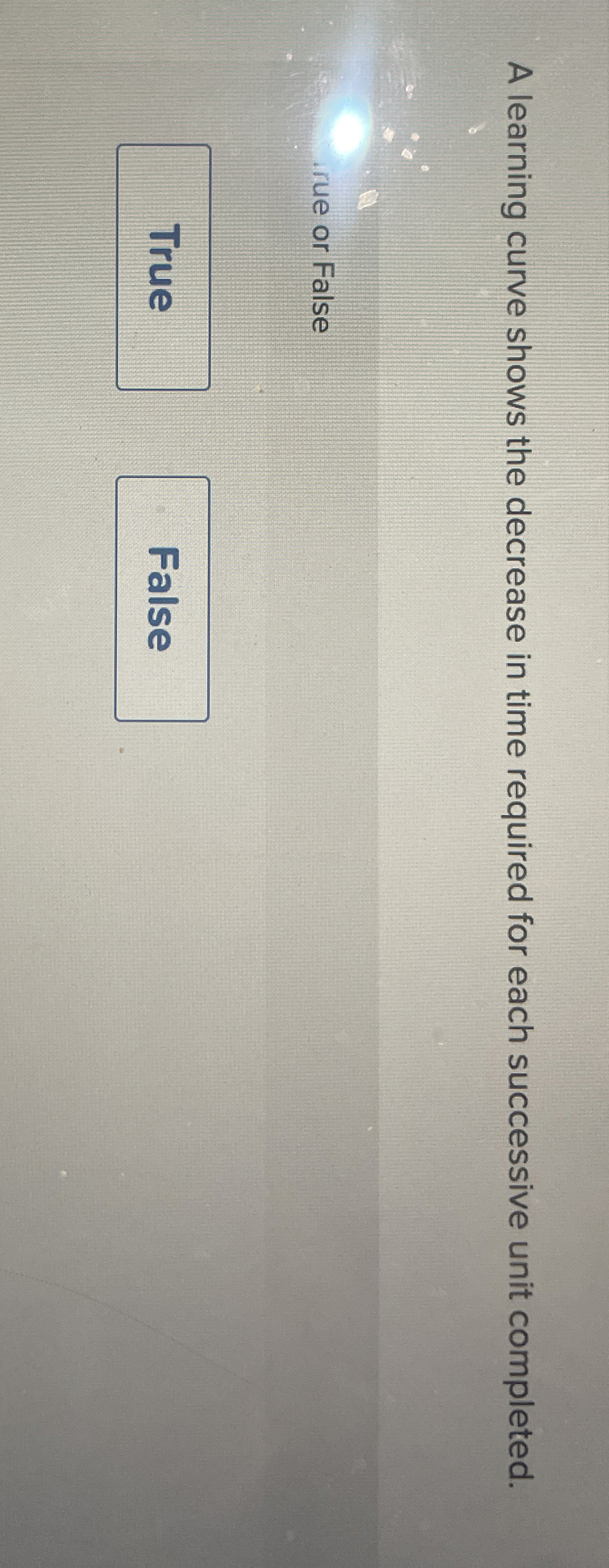  A learning curve shows the decrease in time required for each
