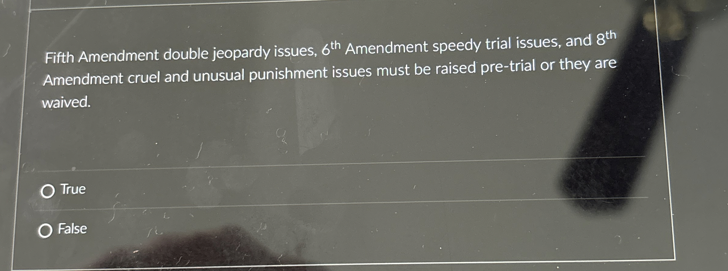 Fifth Amendment double jeopardy issues, 6th Amendment speedy trial issues, and