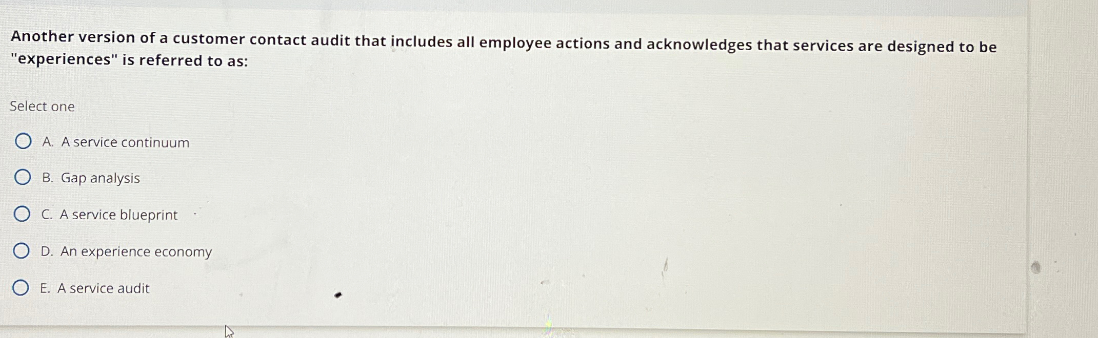  Another version of a customer contact audit that includes all employee