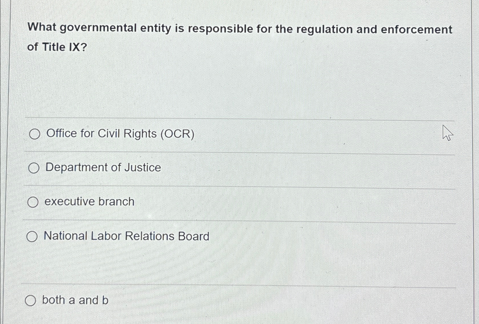  What governmental entity is responsible for the regulation and enforcement of