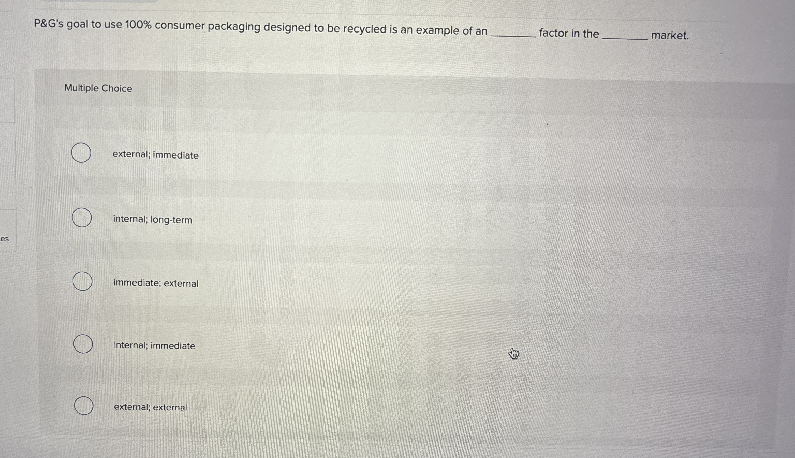  P&G's goal to use 100% consumer packaging designed to be recycled