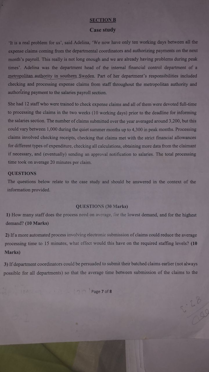  SECTION B Case study 'It is a real problem for us',