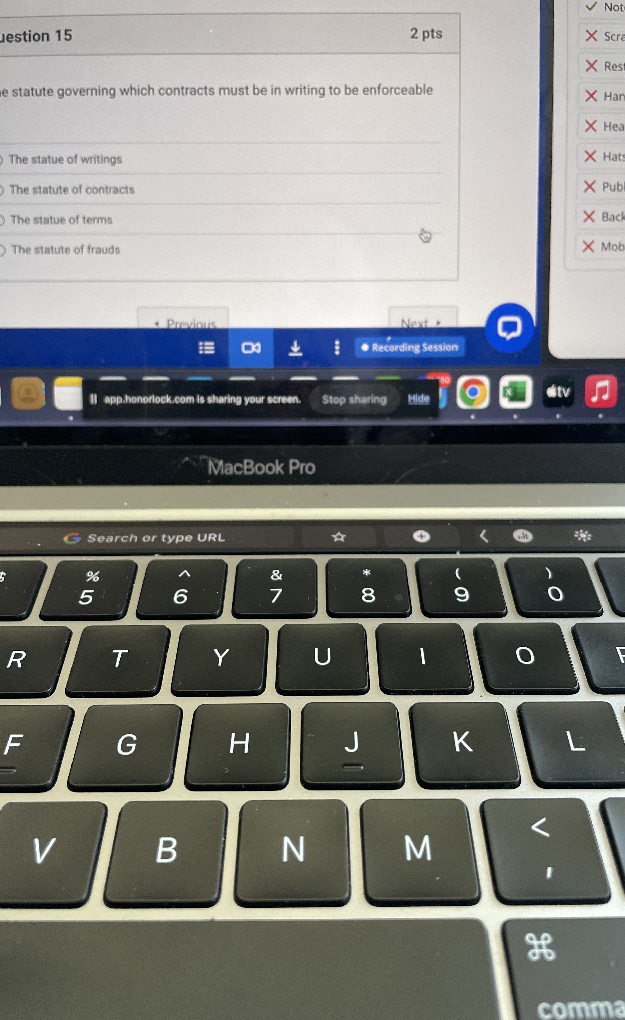  uestion 15 2 pts e statute governing which contracts must be