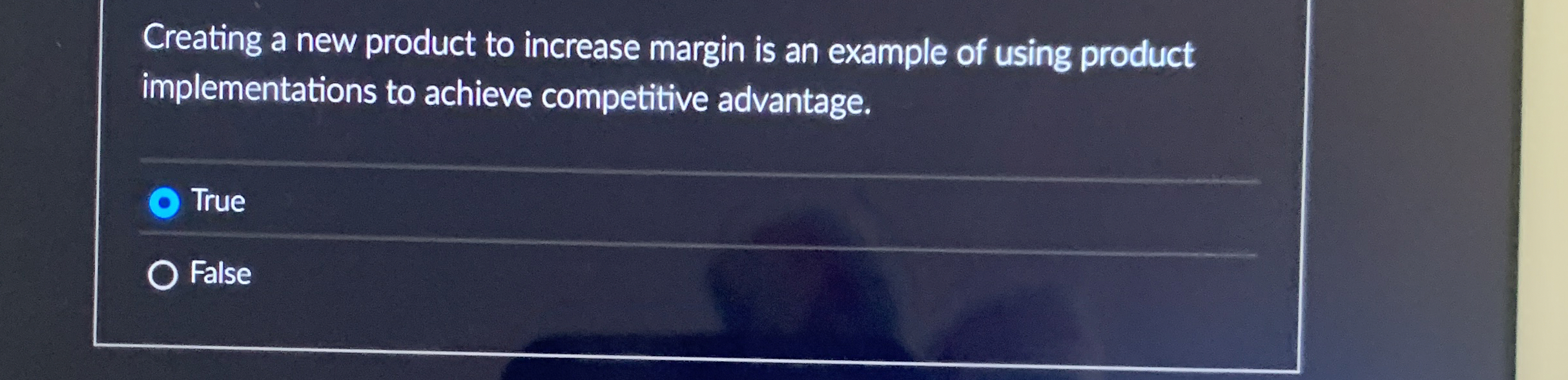  Creating a new product to increase margin is an example of