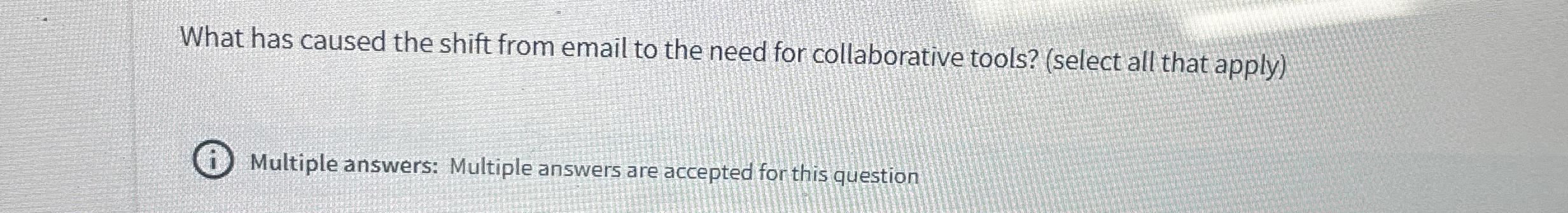  What has caused the shift from email to the need for