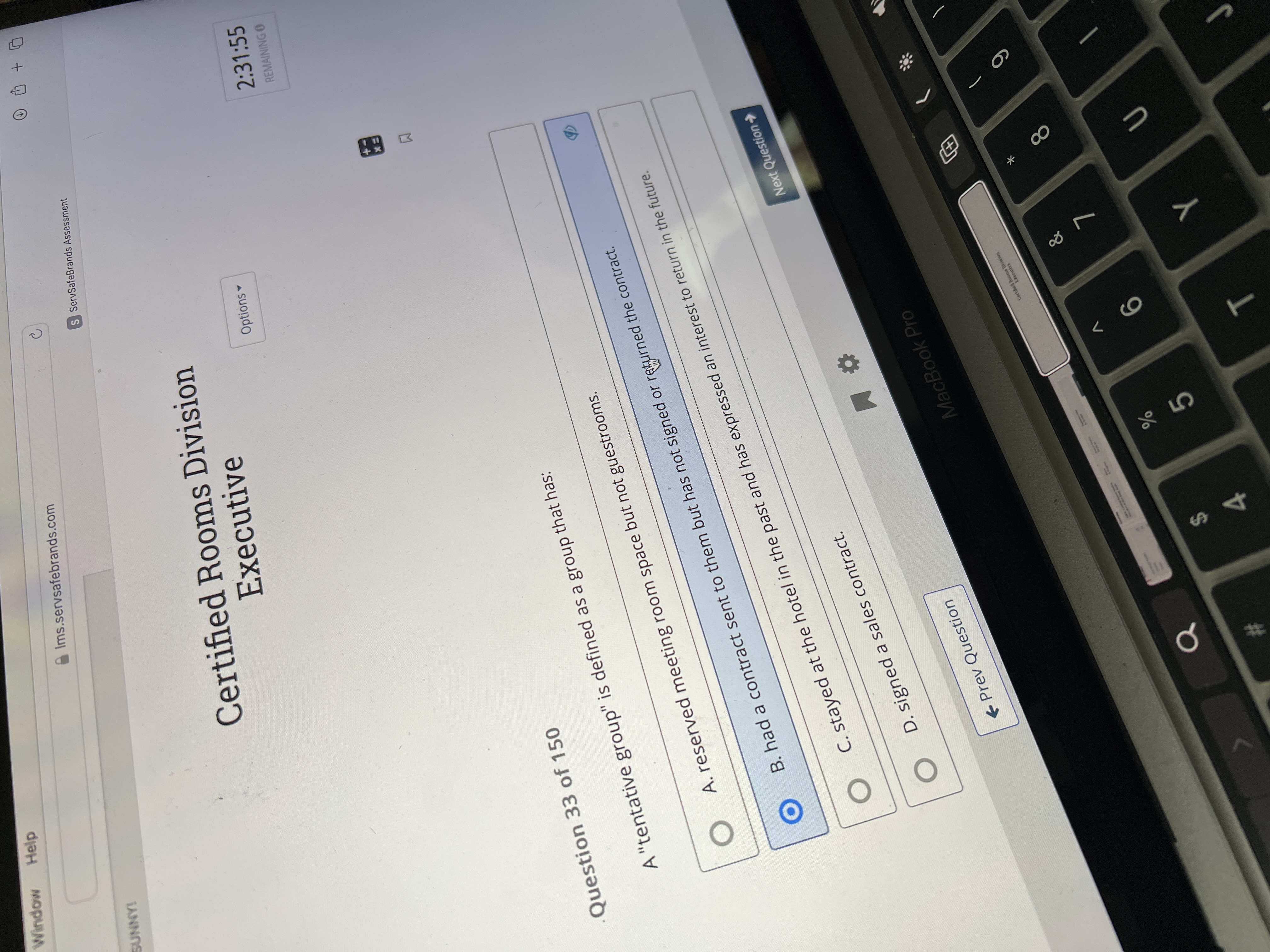  Executive A "tentative group" is defined as a group that has: