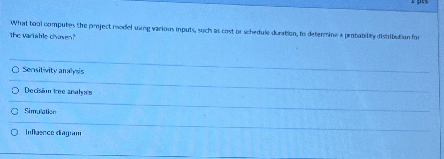  What tool computes the project model using various inputs, such as