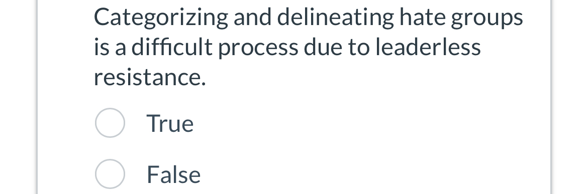  Categorizing and delineating hate groups is a difficult process due to