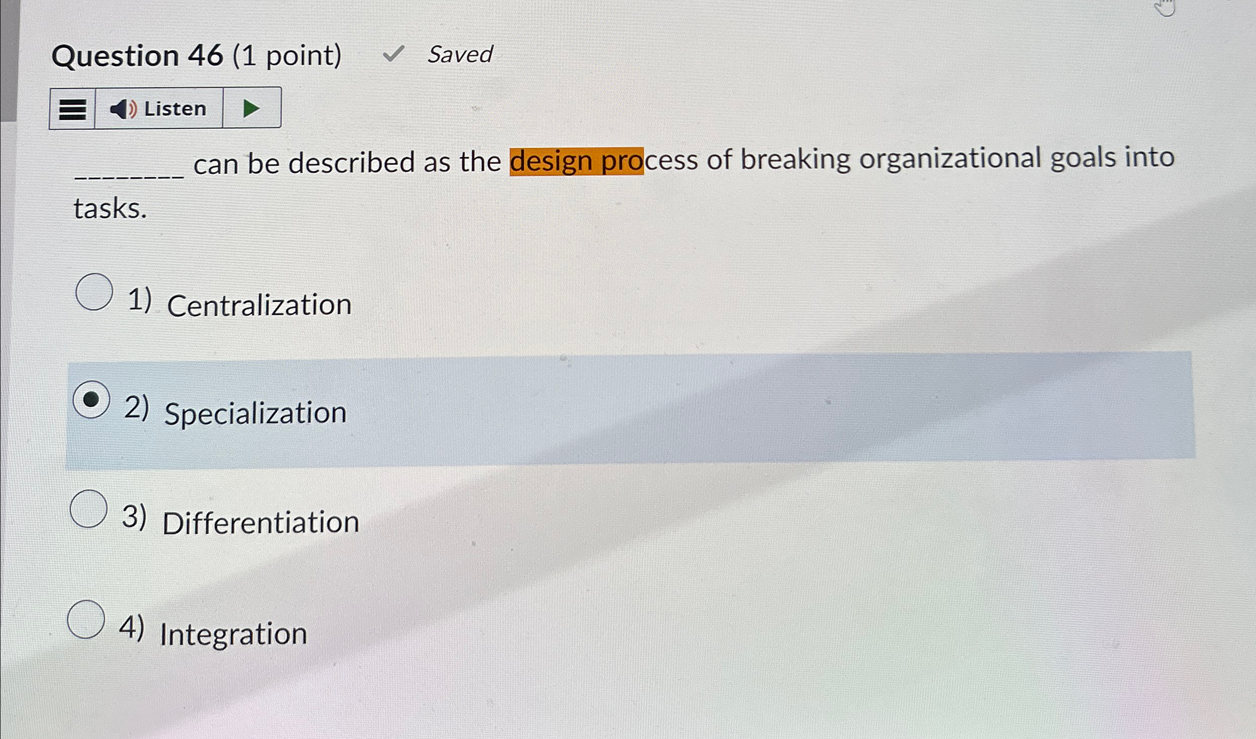  Question 46(1 point) Saved q, can be described as the design