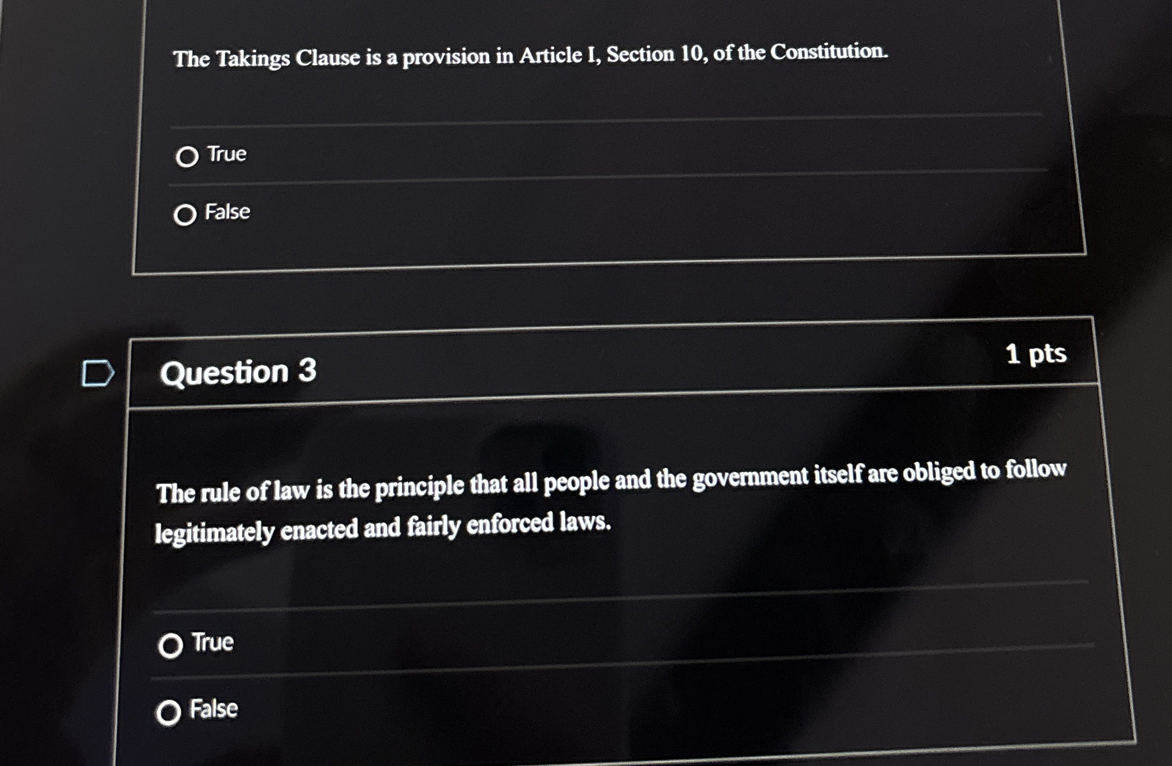  The Takings Clause is a provision in Article I, Section 10,