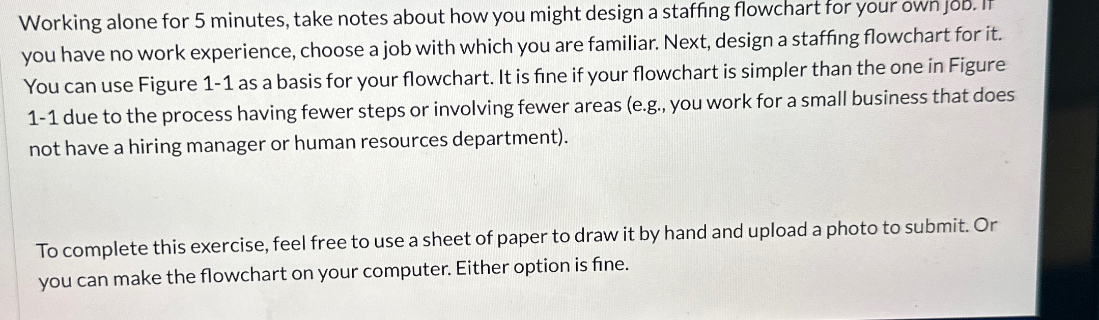  Working alone for 5 minutes, take notes about how you might
